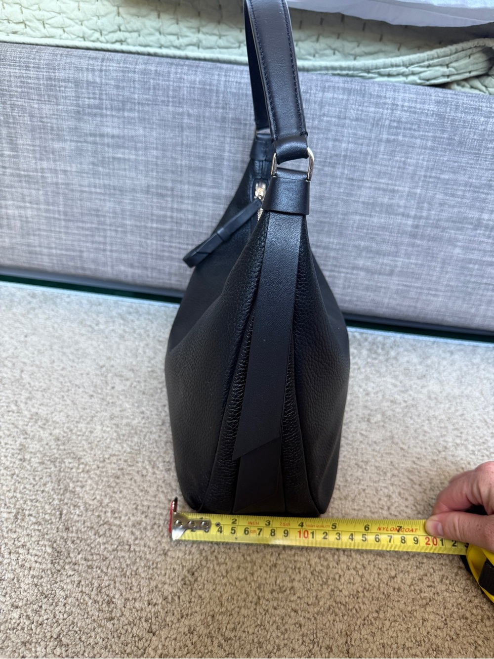 kate spade Black Pebbled Leather Shoulder Hobo Bag - Picture 6 of 7